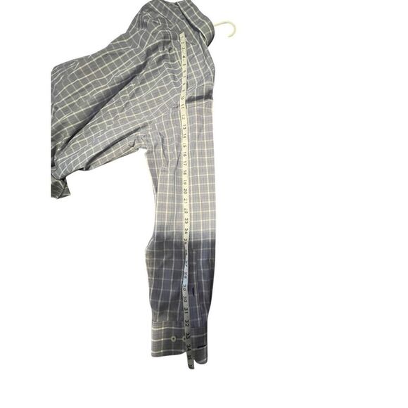 UNTUCKit Men's Blue Plaid Slim Fit Wrinkle Free Cotton Button Up Shirt Size 2XL - Picture 7 of 13